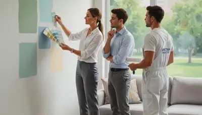 Color consultation for Spokane, WA home painting project with paint color samples and expert advice