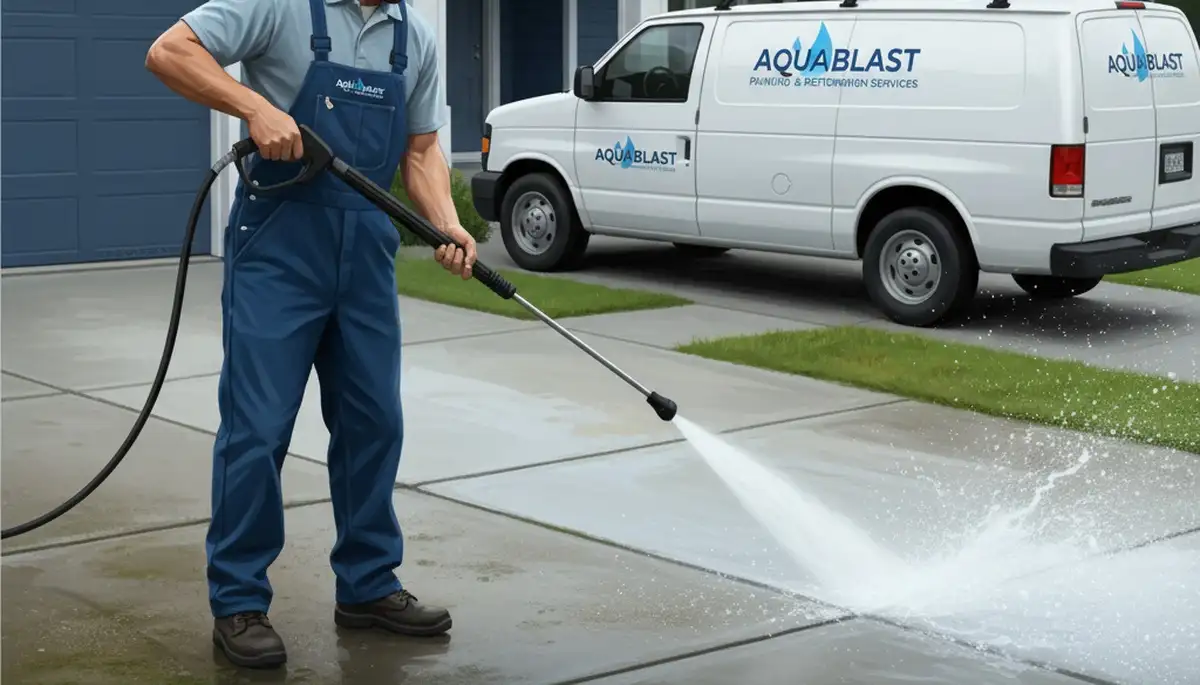 Professional concrete pressure cleaning in Spokane, WA for driveways and patios