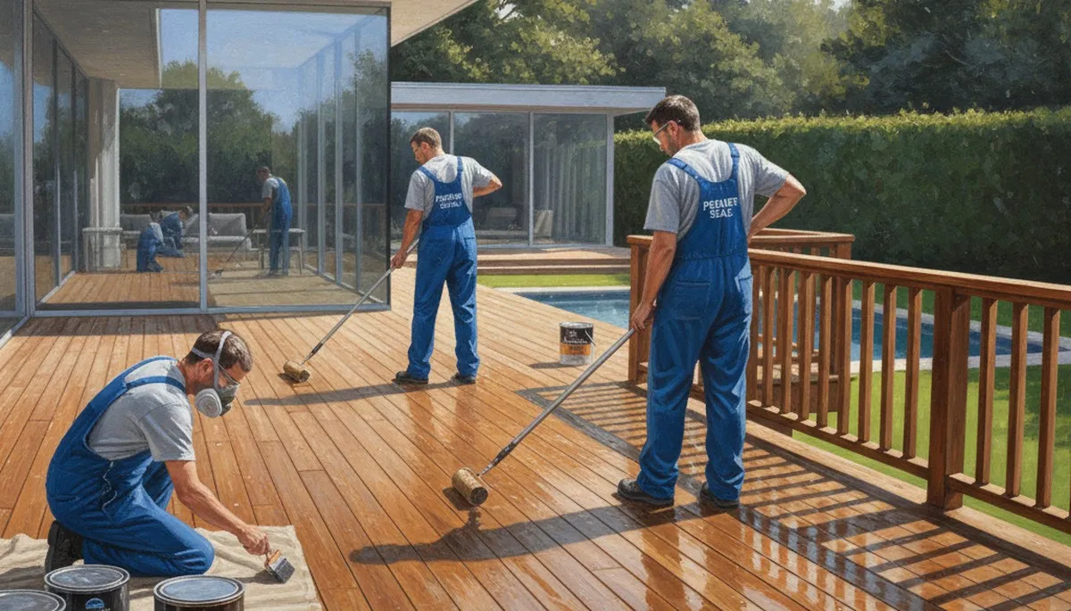 Deck sealing service in Spokane, WA to protect wood decks from moisture and UV damage