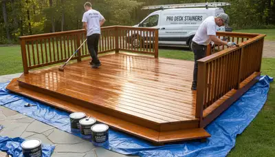Deck staining in Spokane, WA, by Spokane Paint Pros protects wood and restores deck beauty