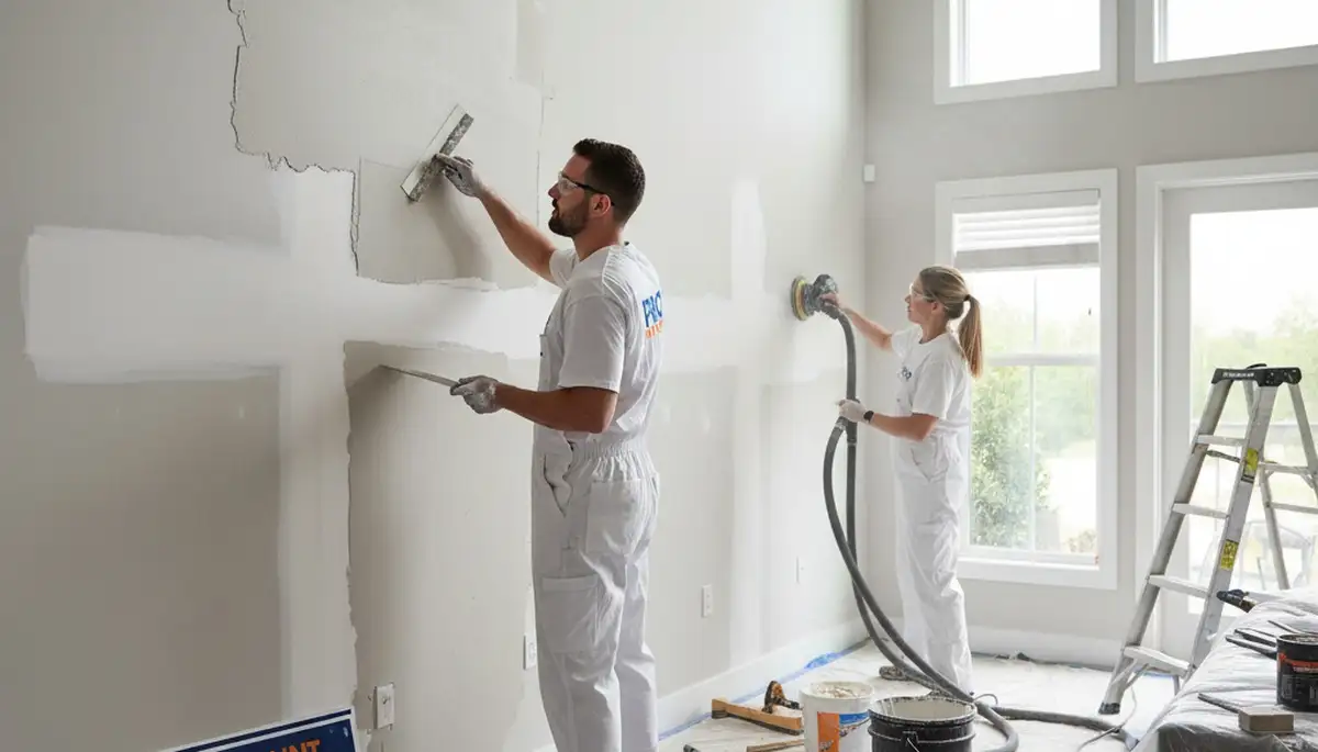 Drywall repair in Spokane, WA by Spokane Paint Pros for cracks, holes, and water damage
