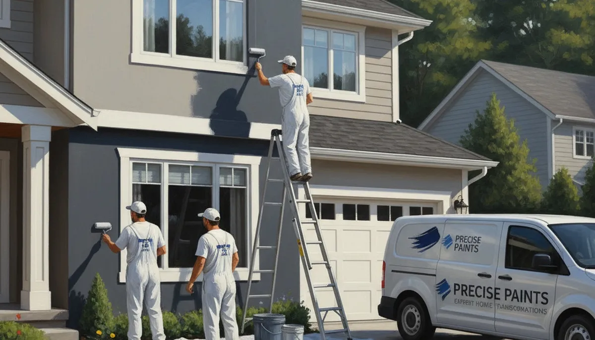 Spokane, WA house painter refreshing exterior siding for weather protection and curb appeal