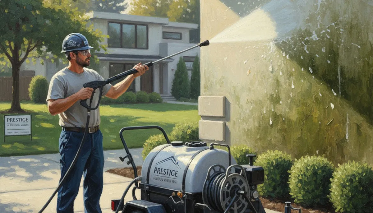 Pressure cleaning service in Spokane, WA for siding, concrete, and fences to remove dirt and mildew