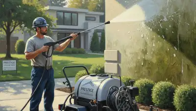 Pressure cleaning service in Spokane, WA for siding, concrete, and fences to remove dirt and mildew