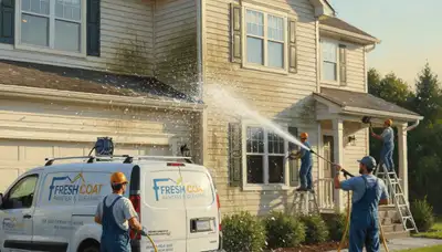 Spokane, WA vinyl siding pressure cleaning for a home exterior, improving curb appeal and removing buildup