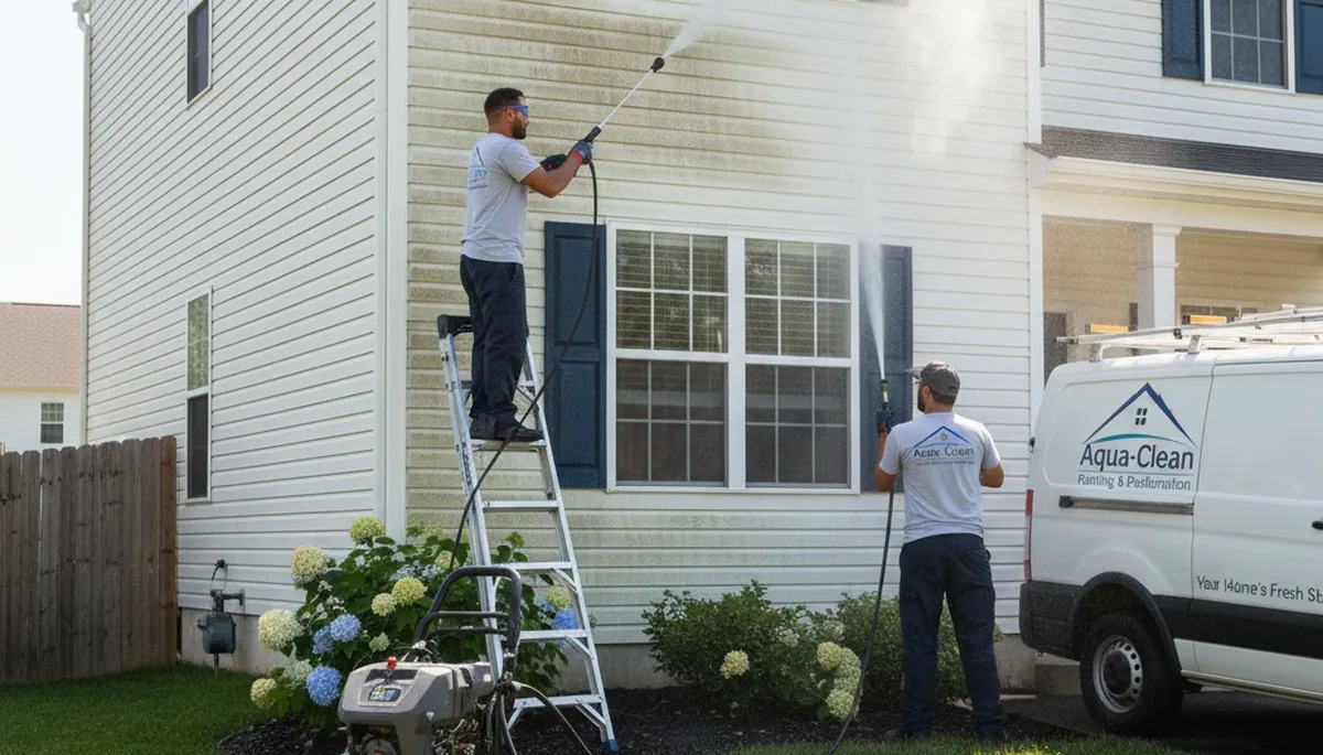 Vinyl siding pressure cleaning in Spokane, WA by Spokane Paint Pros to remove buildup and restore curb appeal