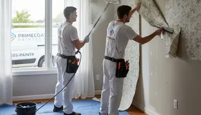 Spokane Paint Pros safely removing wallpaper in Spokane, WA for a clean repaint prep