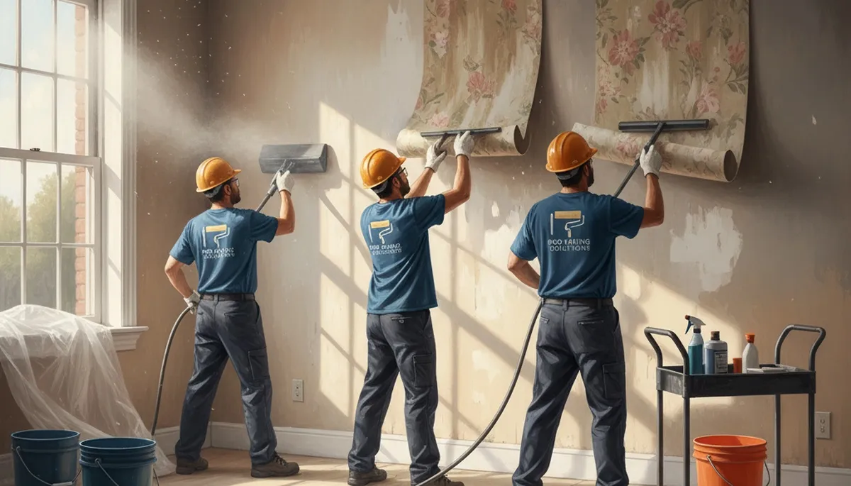 Wallpaper removal service in Spokane, WA prepping walls for repaint by Spokane Paint Pros