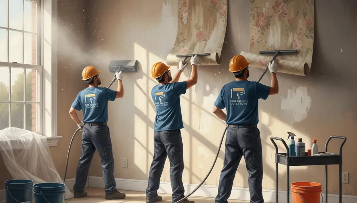Wallpaper removal service in Spokane, WA prepping walls for repaint by Spokane Paint Pros